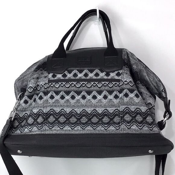 TOMS Seeker Weekender Bag in Black Multi Sweater Felt - Picture 5 of 15